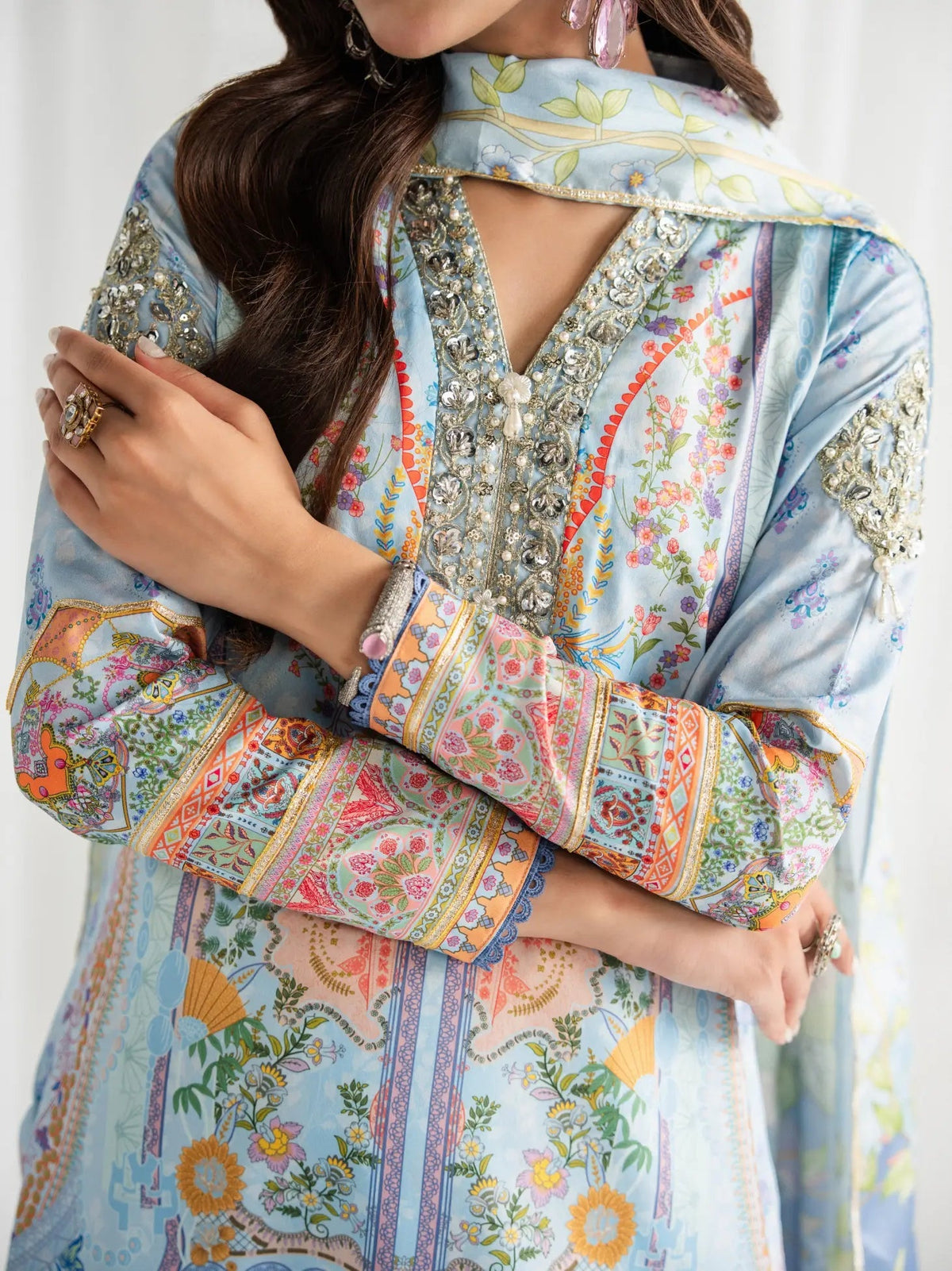 Gulaal | Aira Printed Silk | Misty by Gulaal - Designer Dress  - Type : Ladies Clothes - Available at Libayah - 100% Original 