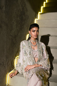 Ammara Khan | Lily Luxury Formals 24 | BOXY JEWELLED TUNIC (D-10) by Ammara Khan - Designer Dress - Type: Ladies Clothes - Available at Libayah - 100% Original