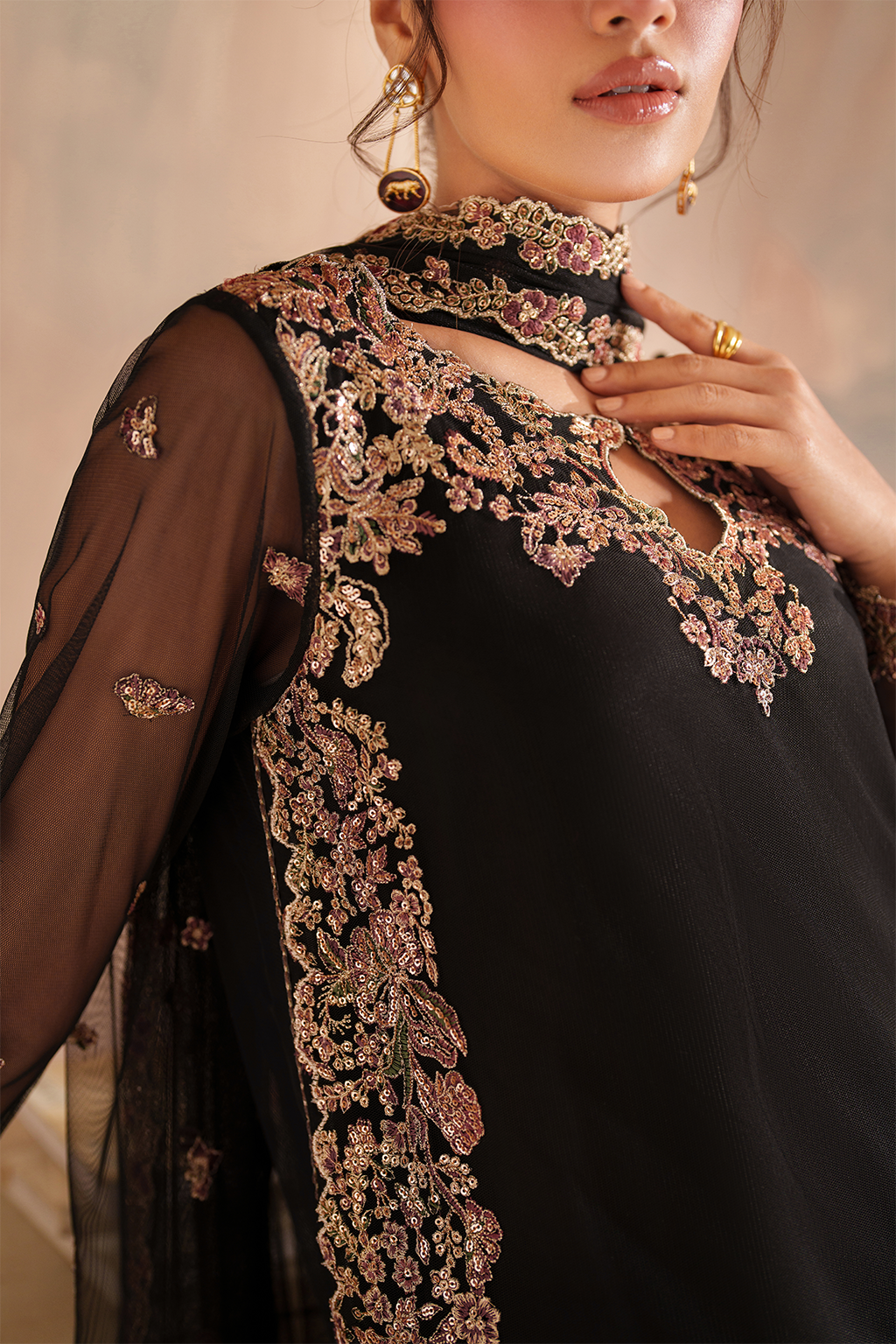 Iznik | Festive Formal |  CC-77 Embroidered Net by Iznik - Designer Dress  - Type : Ladies Clothes - Available at Libayah - 100% Original 