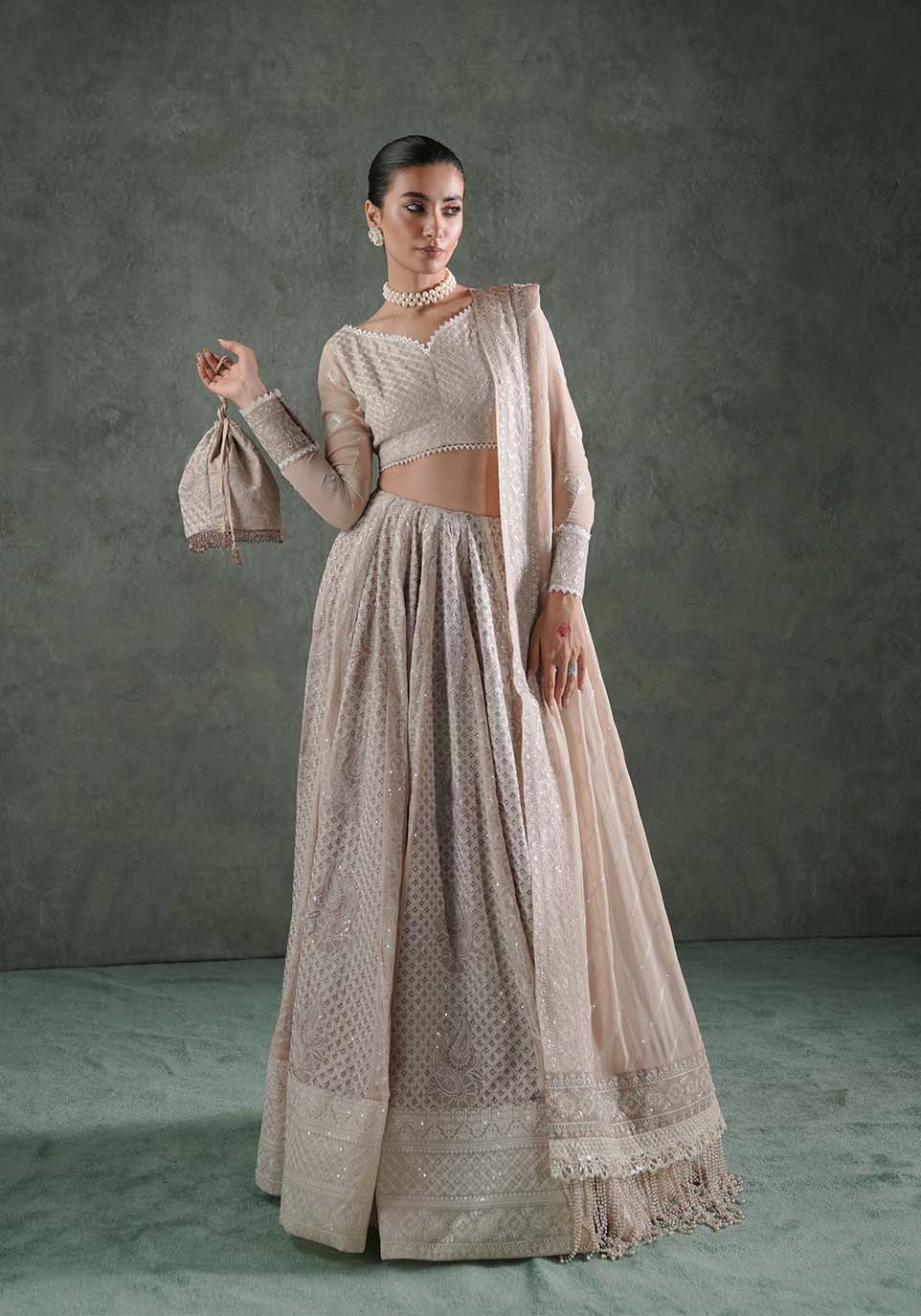 Zarqash | Lakhnawi Festive Chiffon 24 |  ZQL 006B JAHANARA by Zarqash - Designer Dress - Type: Ladies Clothes - Available at Libayah - 100% Original