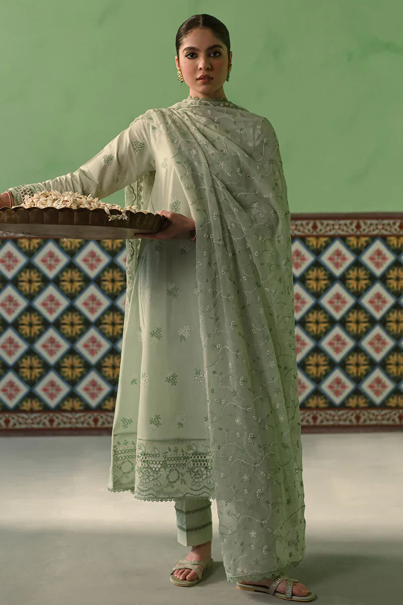 Cross Stitch | Chikankari Lawn | ICY MINT