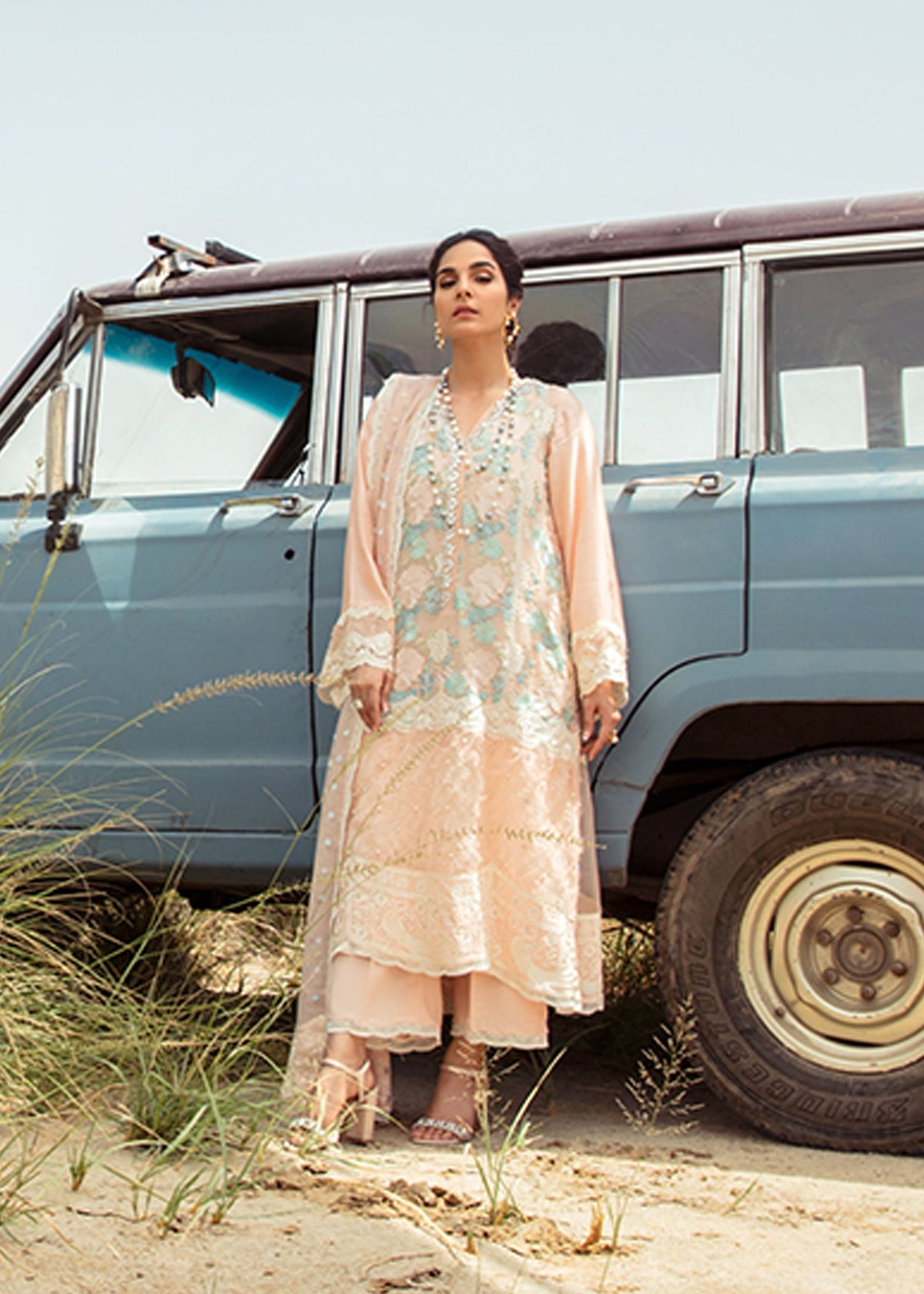 Saira Shakira | Luxury Pret | Peach Sandstone by Saira Shakira - Designer Dress  - Type : Ladies Clothes - Available at Libayah - 100% Original 