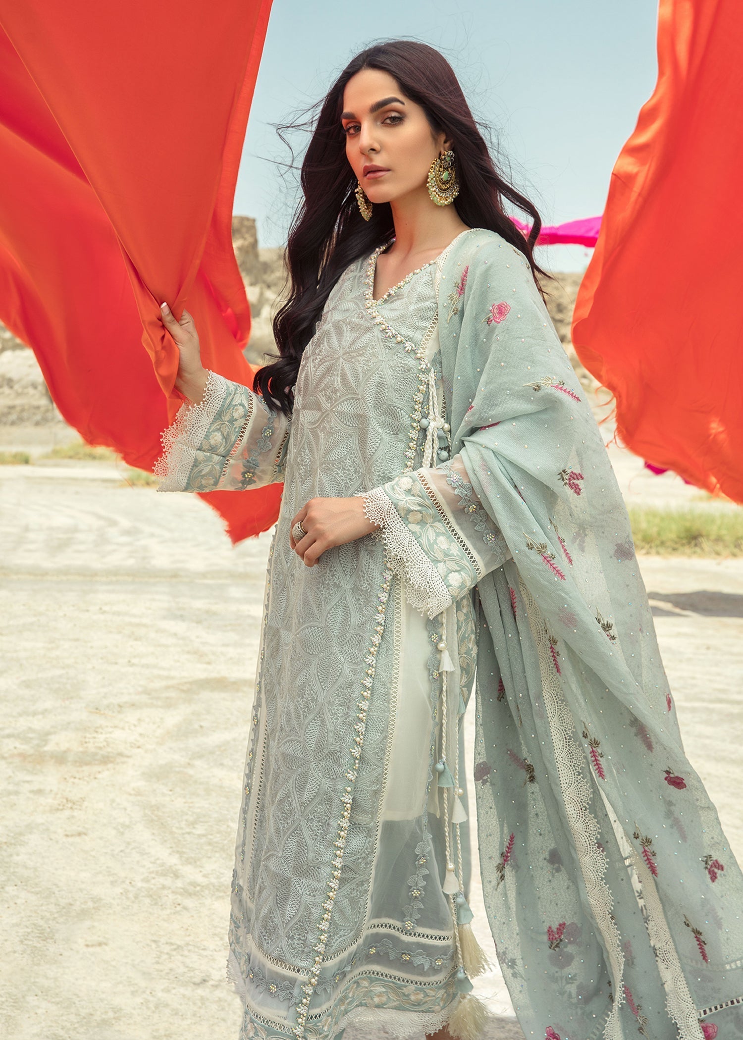 Saira Shakira | Luxury Pret | Seafoam by Saira Shakira - Designer Dress  - Type : Ladies Clothes - Available at Libayah - 100% Original 