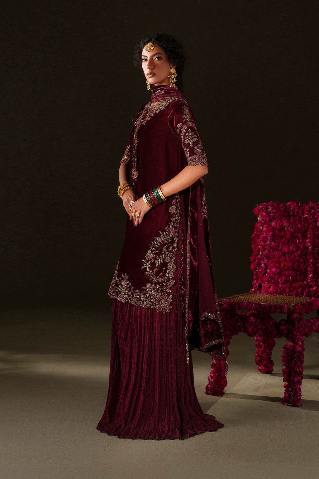 Iznik | Velvet 25 | IV-71 Embroidered Velvet by Iznik - Designer Dress - Type : Ladies Clothes - Available at Libayah - 100% Original 