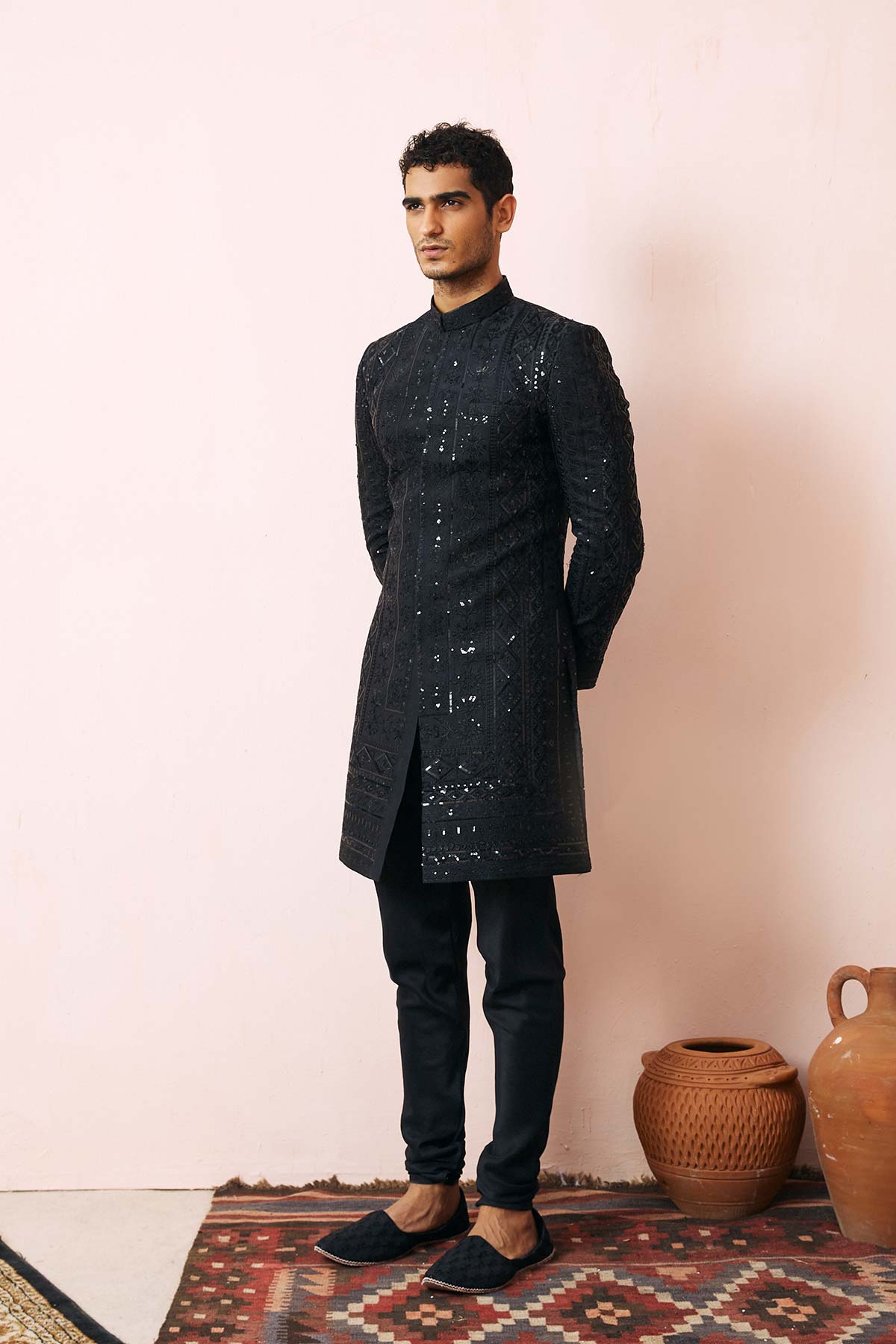 Pakistani Menswear | Mina Kashif | Devi by Libayah - Designer Dress - Type: Menswear - Available at Libayah - 100% Original
