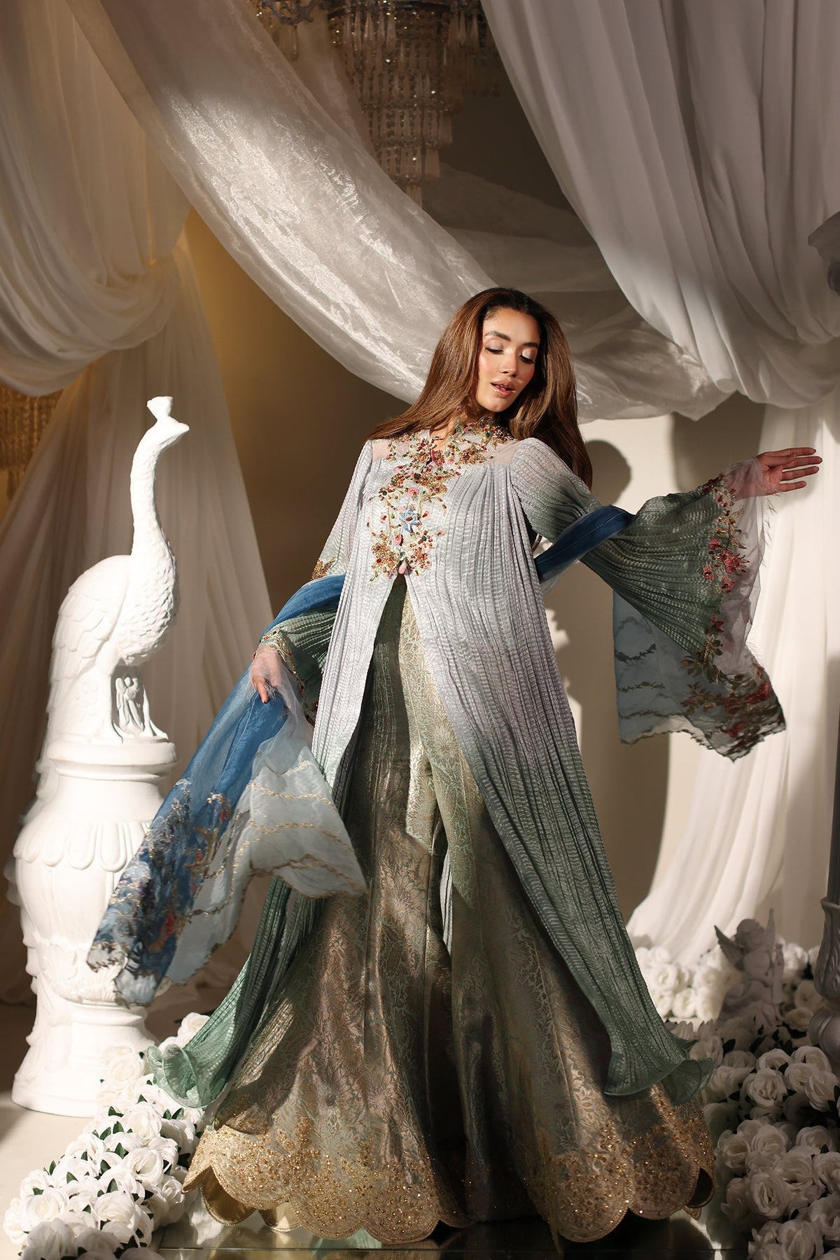 Musferah Saad | Casa Blance |Glacial Ombre by Musferah Saad - Designer Dress  - Type : Ladies Clothes - Available at Libayah - 100% Original 