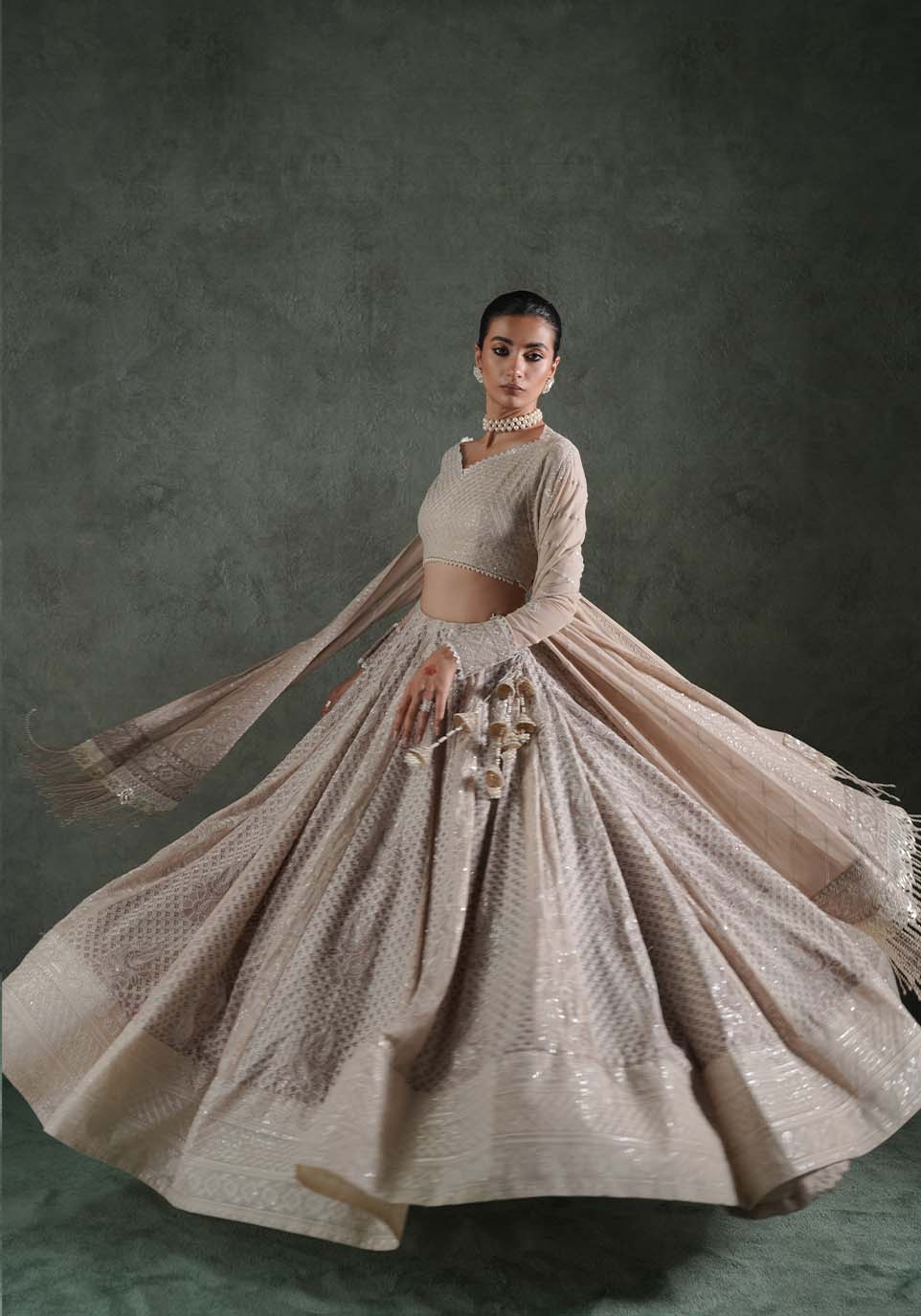 Zarqash | Lakhnawi Festive Chiffon 24 |  ZQL 006B JAHANARA by Zarqash - Designer Dress - Type: Ladies Clothes - Available at Libayah - 100% Original