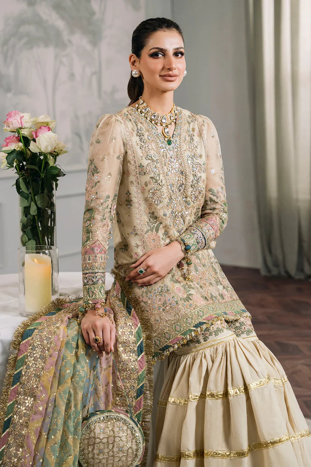 Baroque | Chantelle Embroidered Collection | CH12-04 by Baroque - Designer Dress - Type: Ladies Clothes - Available at Libayah - 100% Original