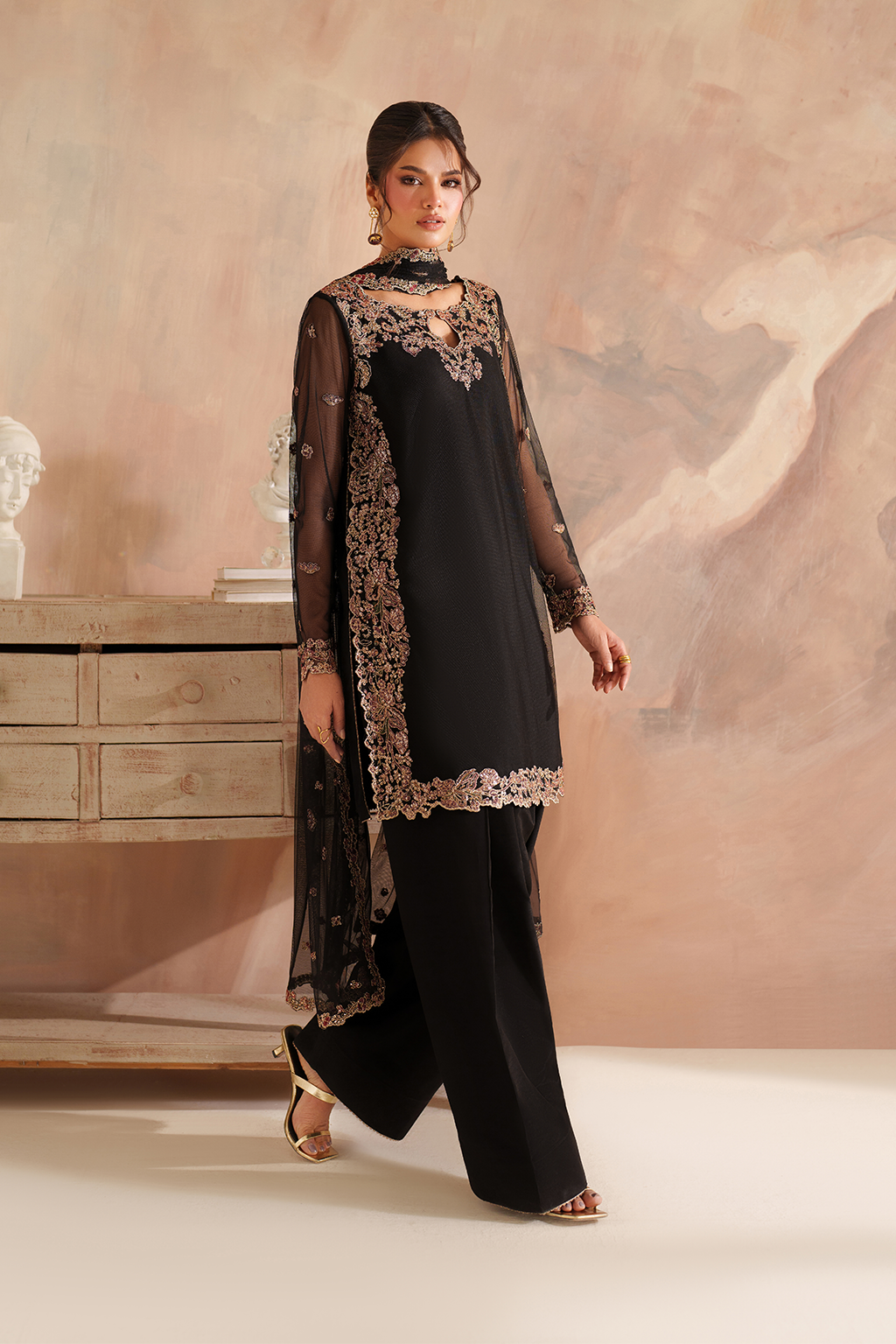 Iznik | Festive Formal |  CC-77 Embroidered Net by Iznik - Designer Dress  - Type : Ladies Clothes - Available at Libayah - 100% Original 