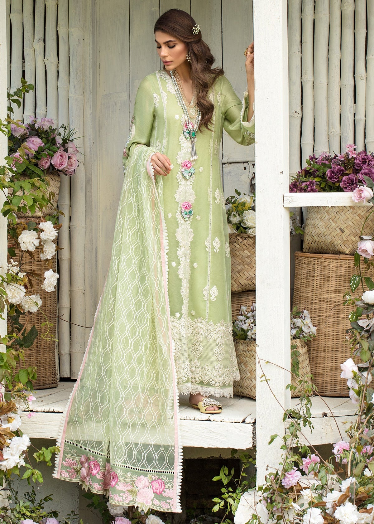 Saira Shakira | Luxury Pret | Mint Delight by Saira Shakira - Designer Dress  - Type : Ladies Clothes - Available at Libayah - 100% Original 