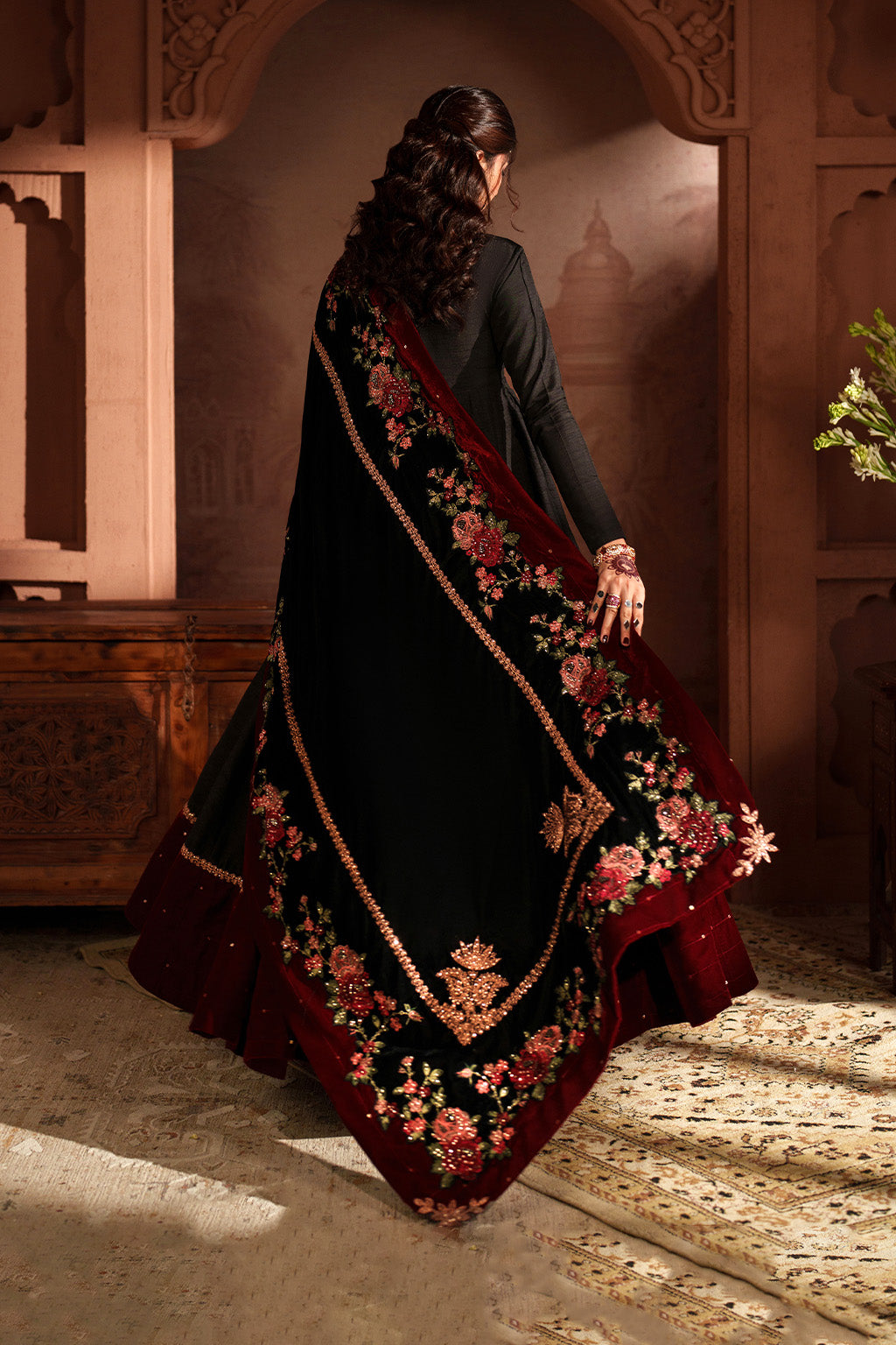 Iznik | Velvet 25 | IV-59 Embroidered Velvet by Iznik - Designer Dress - Type : Ladies Clothes - Available at Libayah - 100% Original 