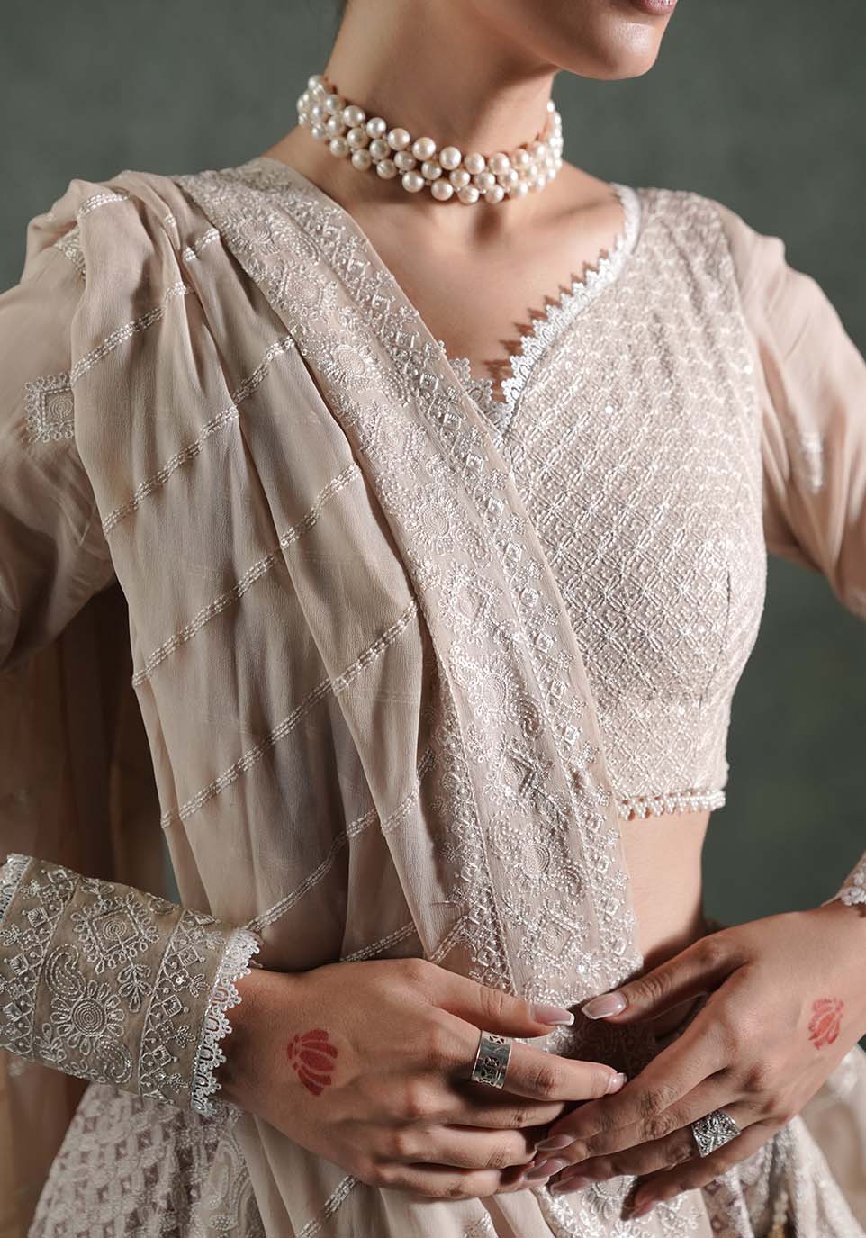 Zarqash | Lakhnawi Festive Chiffon 24 |  ZQL 006B JAHANARA by Zarqash - Designer Dress - Type: Ladies Clothes - Available at Libayah - 100% Original