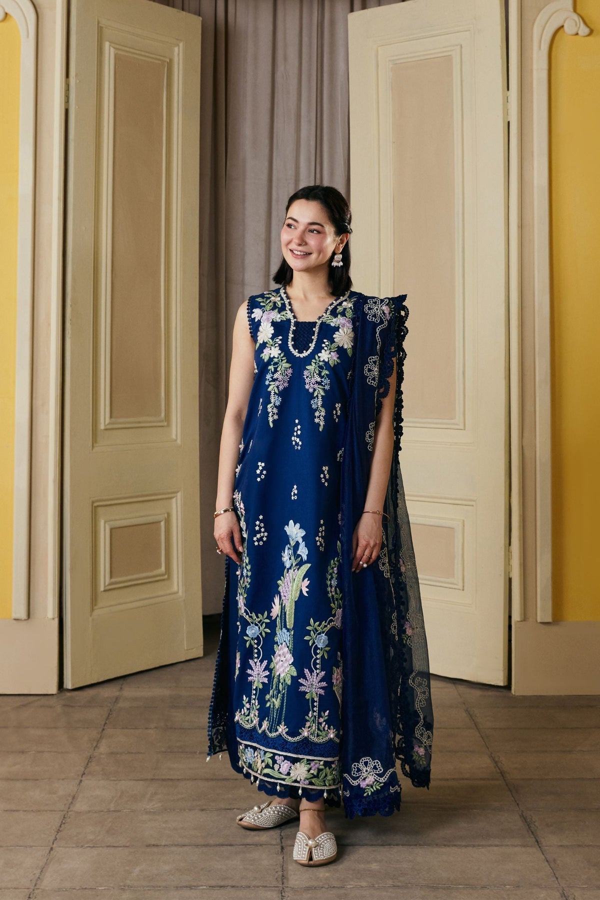 Maryam Hussain | Luxury Lawn 26 Vol 2 | Sanam by Maryam Hussain - Designer Dress  - Type : Ladies Clothes - Available at Libayah - 100% Original 