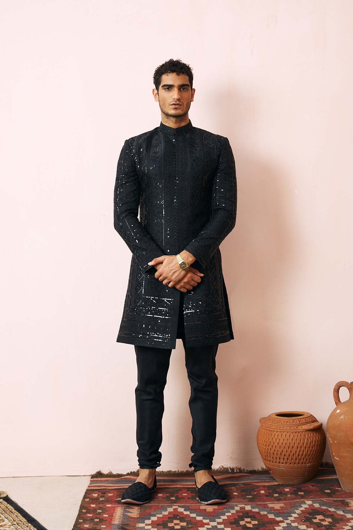 Pakistani Menswear | Mina Kashif | Devi by Libayah - Designer Dress - Type: Menswear - Available at Libayah - 100% Original
