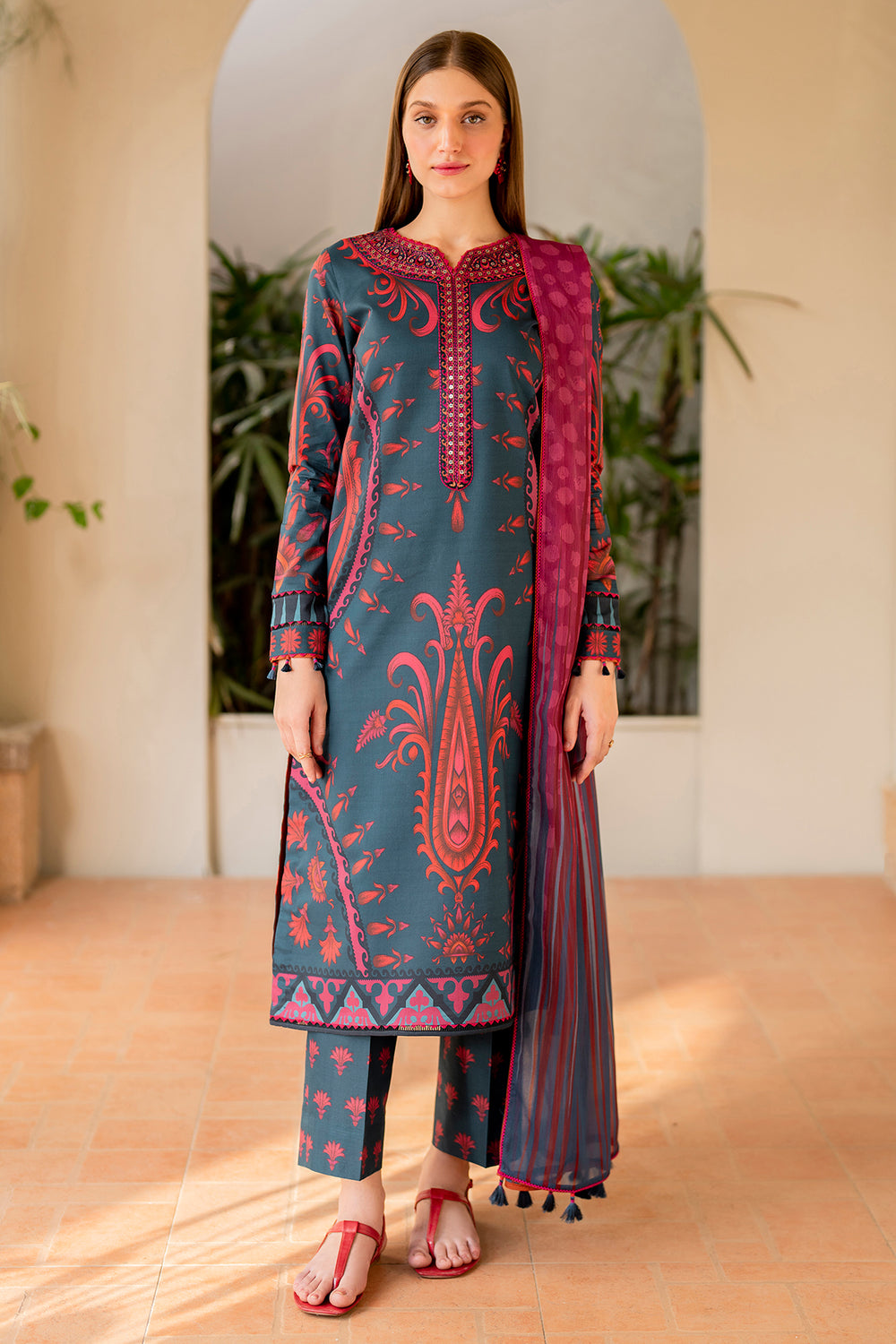 Jazmin | Summer Lawn | USE-9061 by Jazmin - Designer Dress - Type: Ladies Clothes - Available at Libayah - 100% Original