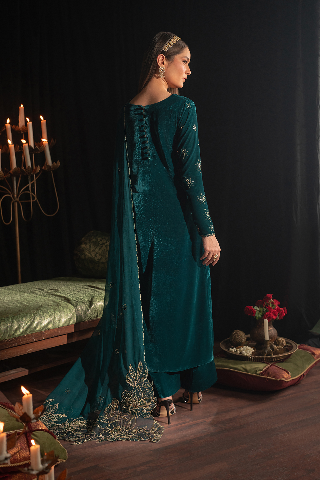 Iznik | Velvet 25 | IV-47 Embroidered Velvet by Iznik - Designer Dress - Type : Ladies Clothes - Available at Libayah - 100% Original 
