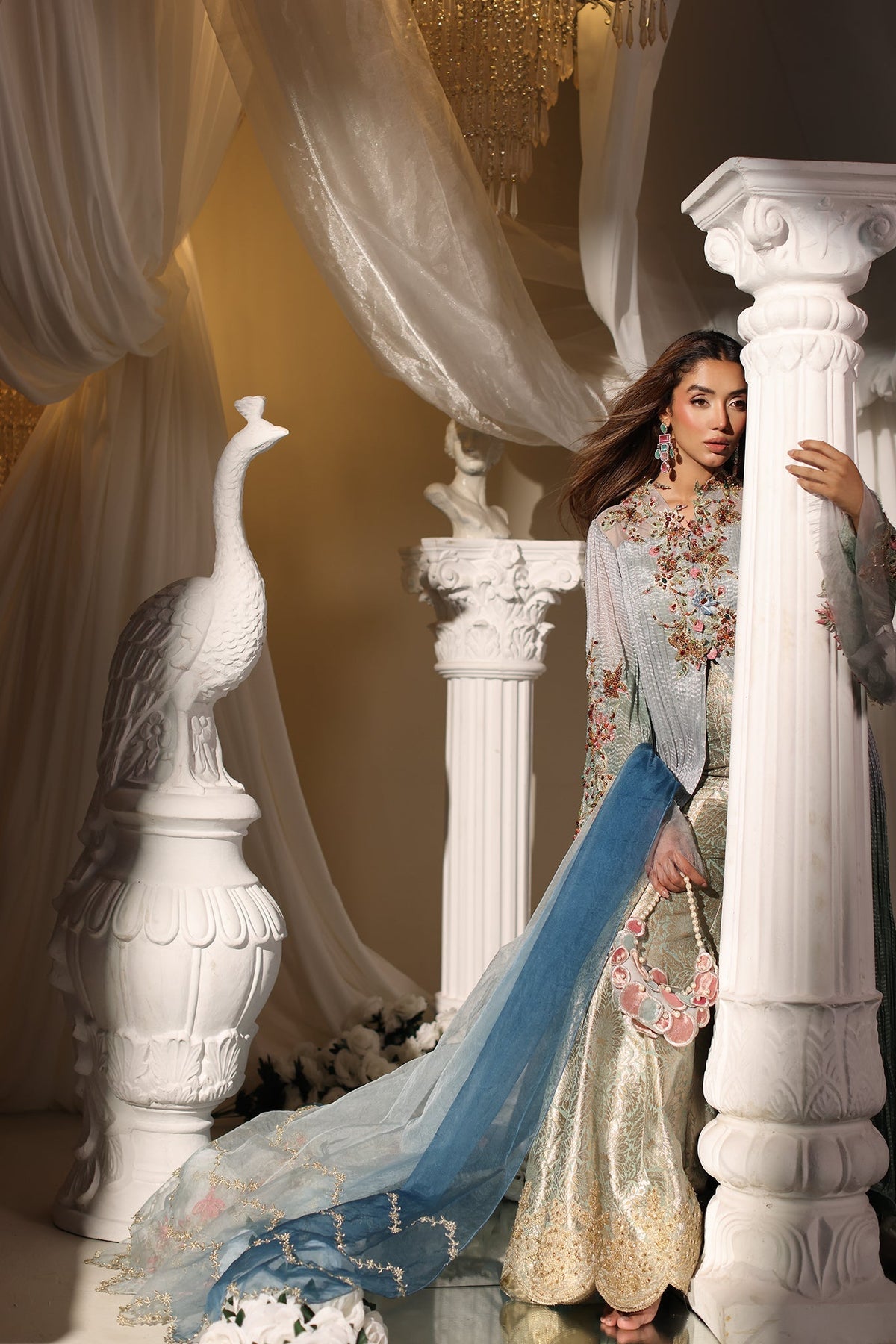 Musferah Saad | Casa Blance |Glacial Ombre by Musferah Saad - Designer Dress  - Type : Ladies Clothes - Available at Libayah - 100% Original 