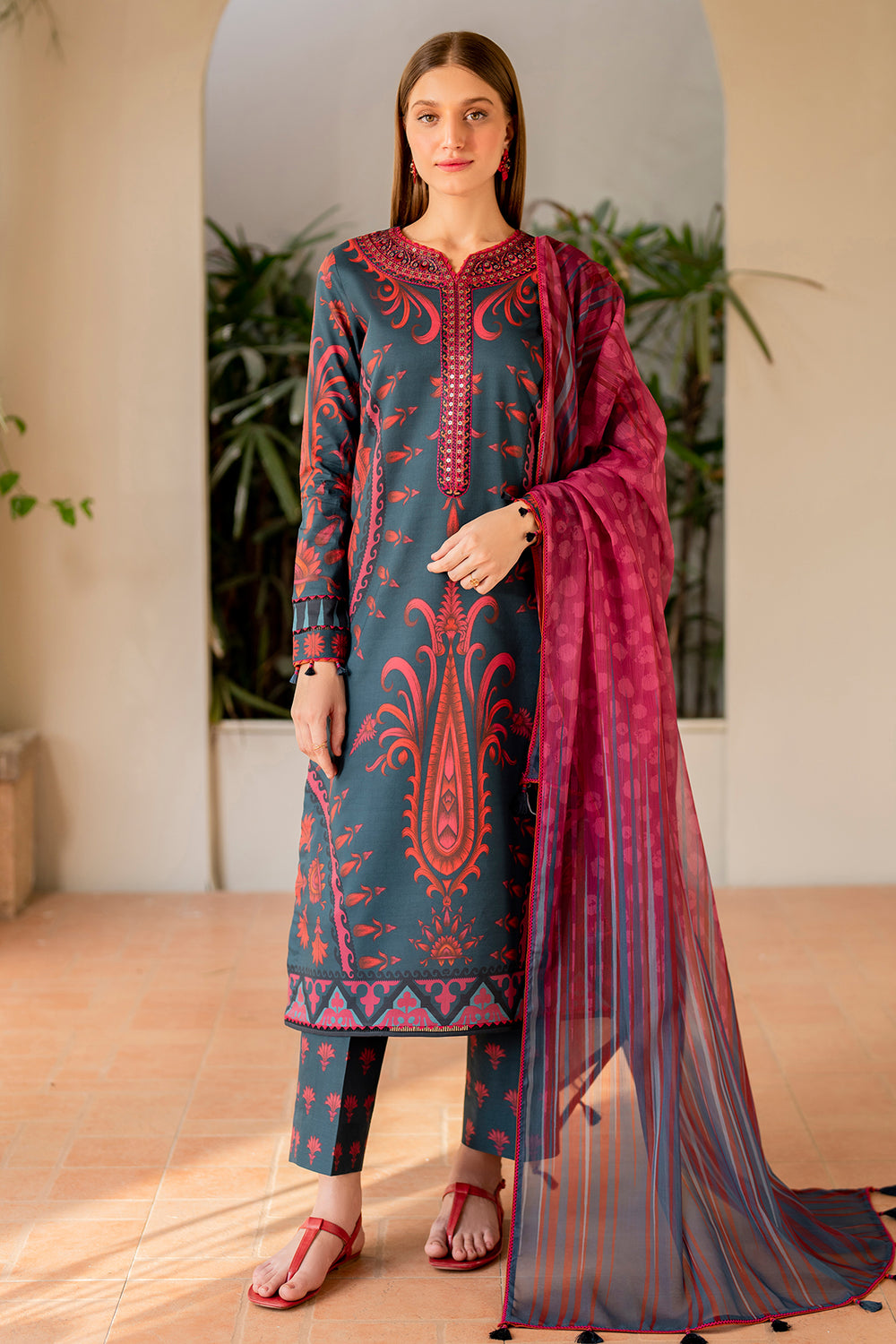 Jazmin | Summer Lawn | USE-9061 by Jazmin - Designer Dress - Type: Ladies Clothes - Available at Libayah - 100% Original