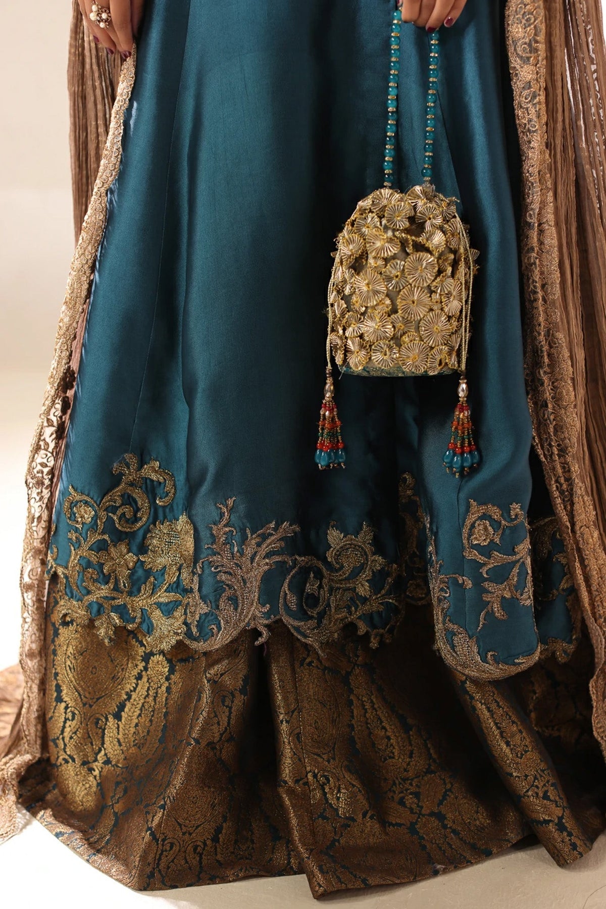 Musferah Saad | Into Twilight | Teal Temptress by Musferah Saad - Designer Dress  - Type : Ladies Clothes - Available at Libayah - 100% Original 