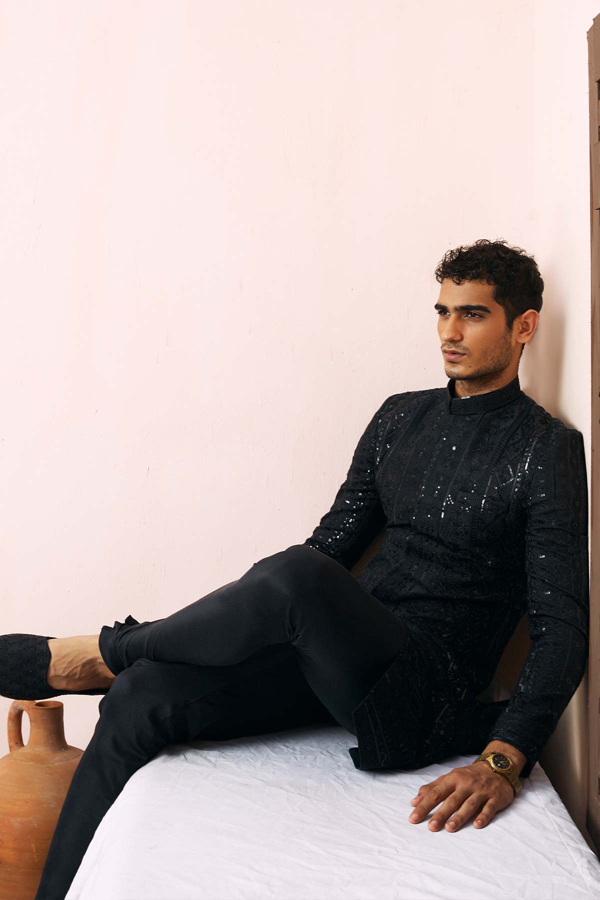 Pakistani Menswear | Mina Kashif | Devi by Libayah - Designer Dress - Type: Menswear - Available at Libayah - 100% Original