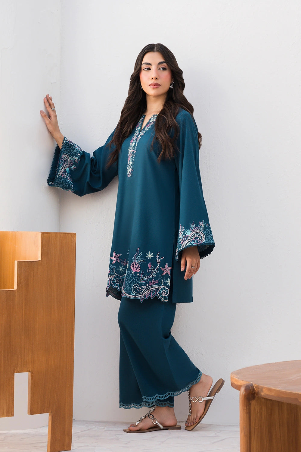Azure | Chic Essentials | Aquamarine by Azure - Designer Dress  - Type : Ladies Clothes - Available at Libayah - 100% Original 