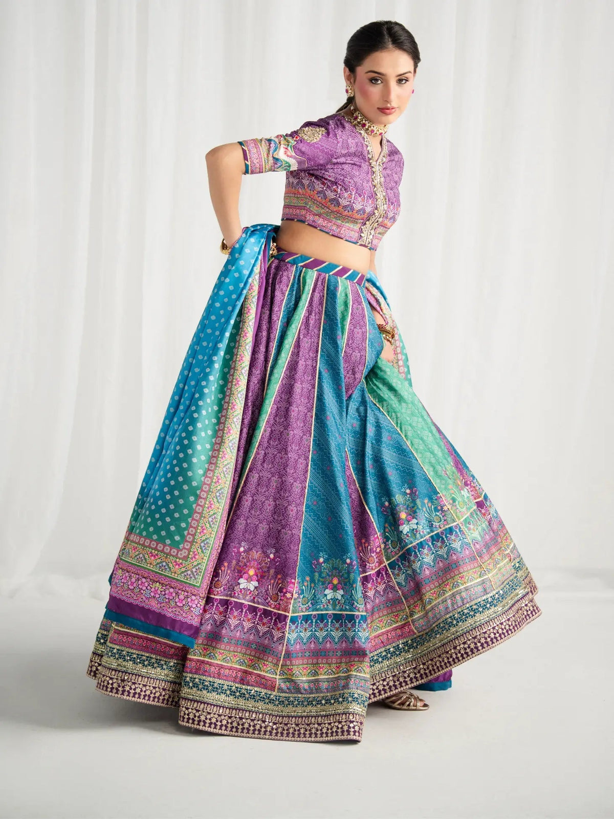 Gulaal | Aira Printed Silk | Mosaic Muse by Gulaal - Designer Dress  - Type : Ladies Clothes - Available at Libayah - 100% Original 