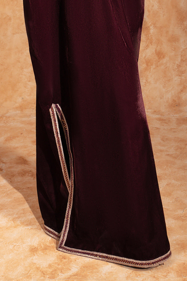 Fozia Khalid | Velvet Deck | Ruby by Fozia Khalid - Designer Dress - Type: Formal - Available at Libayah - 100% Original