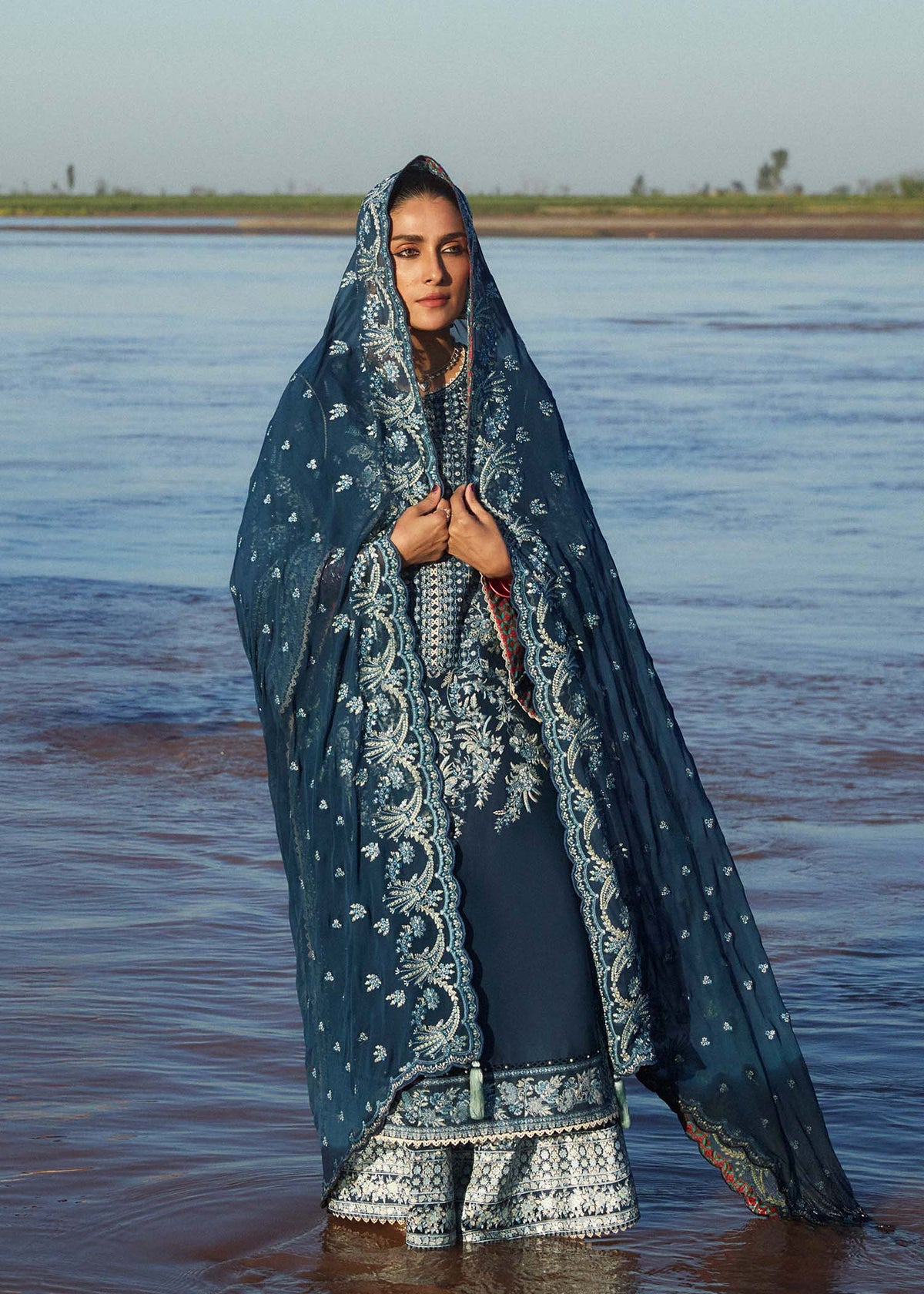 Hussain Rehar | Surkh Eid Pret'25 | Meherbano by Hussain Rehar - Designer Dress  - Type : Ladies Clothes - Available at Libayah - 100% Original 