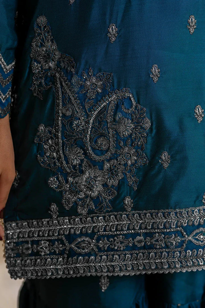 Ellena | Pret Dresses | 3-PC Stitched Embroidered Suit  815BLS by Ellena - Designer Dress  - Type : Ladies Clothes - Available at Libayah - 100% Original 