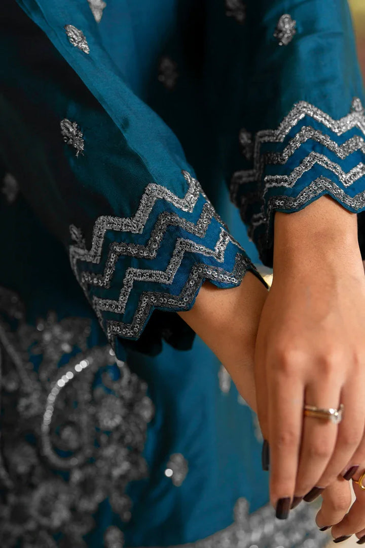 Ellena | Pret Dresses | 3-PC Stitched Embroidered Suit  815BLS by Ellena - Designer Dress  - Type : Ladies Clothes - Available at Libayah - 100% Original 