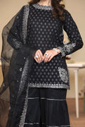 Ellena | Pret Dresses | 3-PC Stitched Embroidered Suit 976BKL by Ellena - Designer Dress  - Type : Ladies Clothes - Available at Libayah - 100% Original 