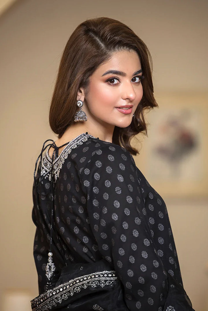 Ellena | Pret Dresses | 3-PC Stitched Embroidered Suit 976BKL by Ellena - Designer Dress  - Type : Ladies Clothes - Available at Libayah - 100% Original 