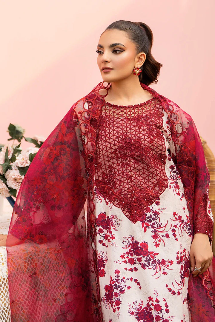 Ellena | Pret Dresses | 3-PC Stitched Embroidered Suit  982OWS by Ellena - Designer Dress  - Type : Ladies Clothes - Available at Libayah - 100% Original 
