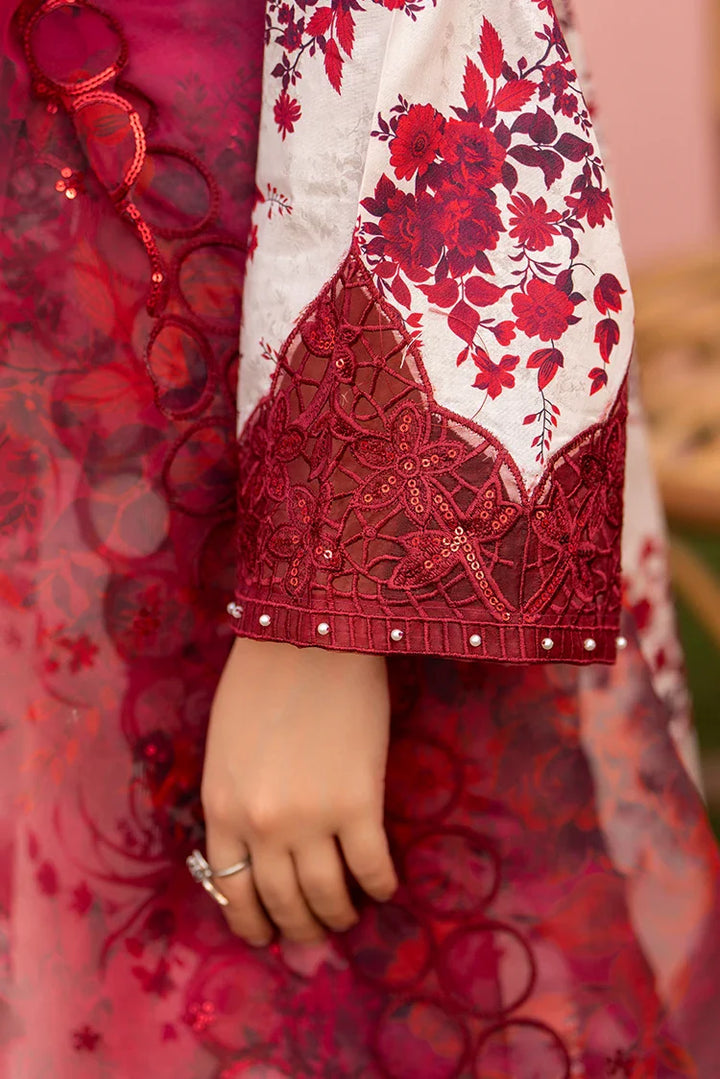 Ellena | Pret Dresses | 3-PC Stitched Embroidered Suit  982OWS by Ellena - Designer Dress  - Type : Ladies Clothes - Available at Libayah - 100% Original 