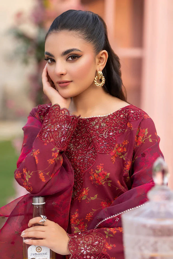 Ellena | Pret Dresses | 3-PC Stitched Embroidered Suit 994MRS by Ellena - Designer Dress  - Type : Ladies Clothes - Available at Libayah - 100% Original 