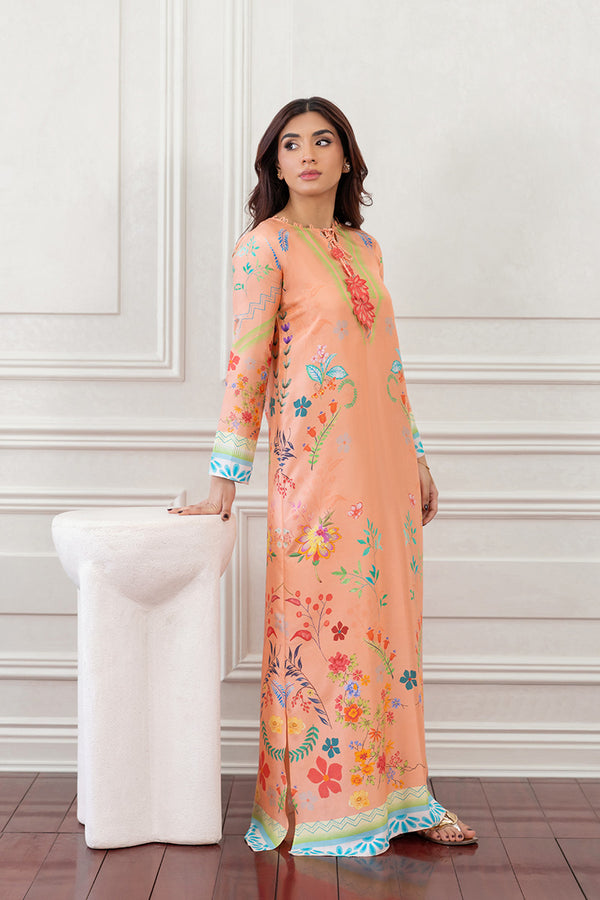 Mina Hasan | Eid ul Adha 26 | Coral Floral - by Libayah - Registered Vendor of : Mina Hasan - 100% Original Designer Dress