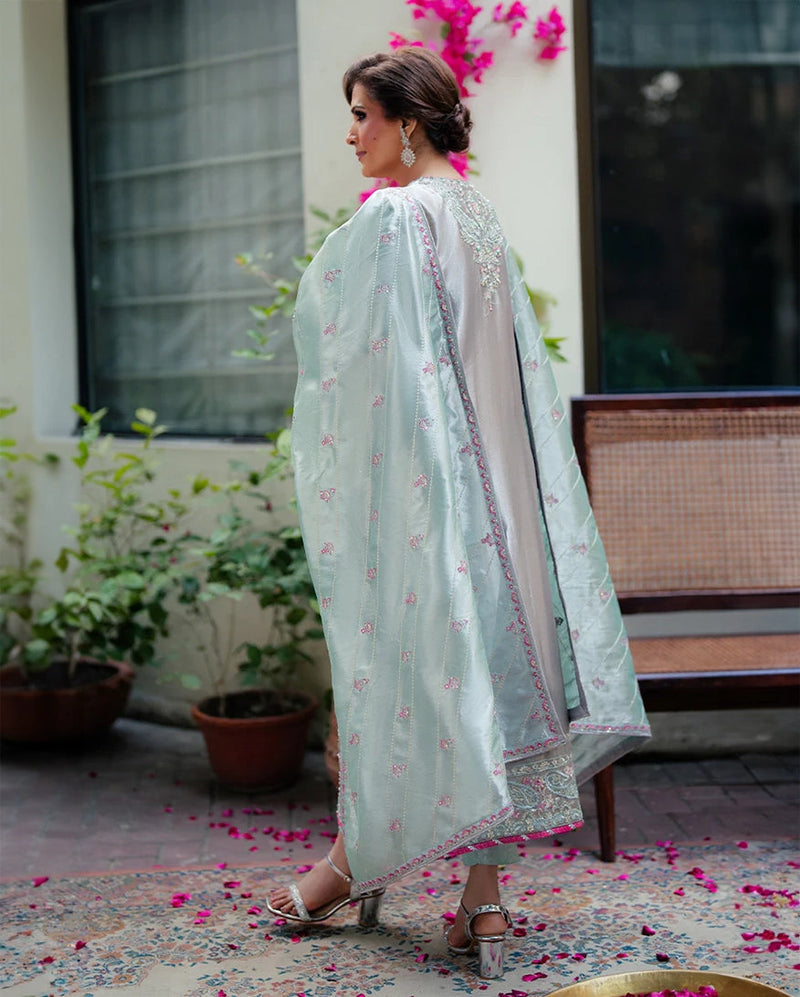 Mushq | Sunehri Lama Silk | Resham by Mushq - Designer Dress  - Type : Ladies Clothes - Available at Libayah - 100% Original 
