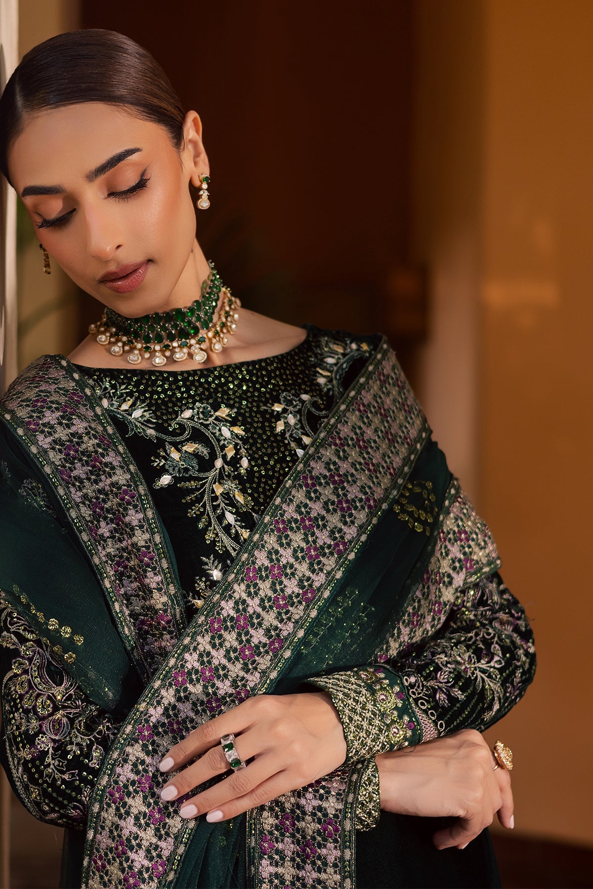 Nureh | Maya Velvet | NW-115 by Nureh - Designer Dress  - Type : Ladies Clothes - Available at Libayah - 100% Original 