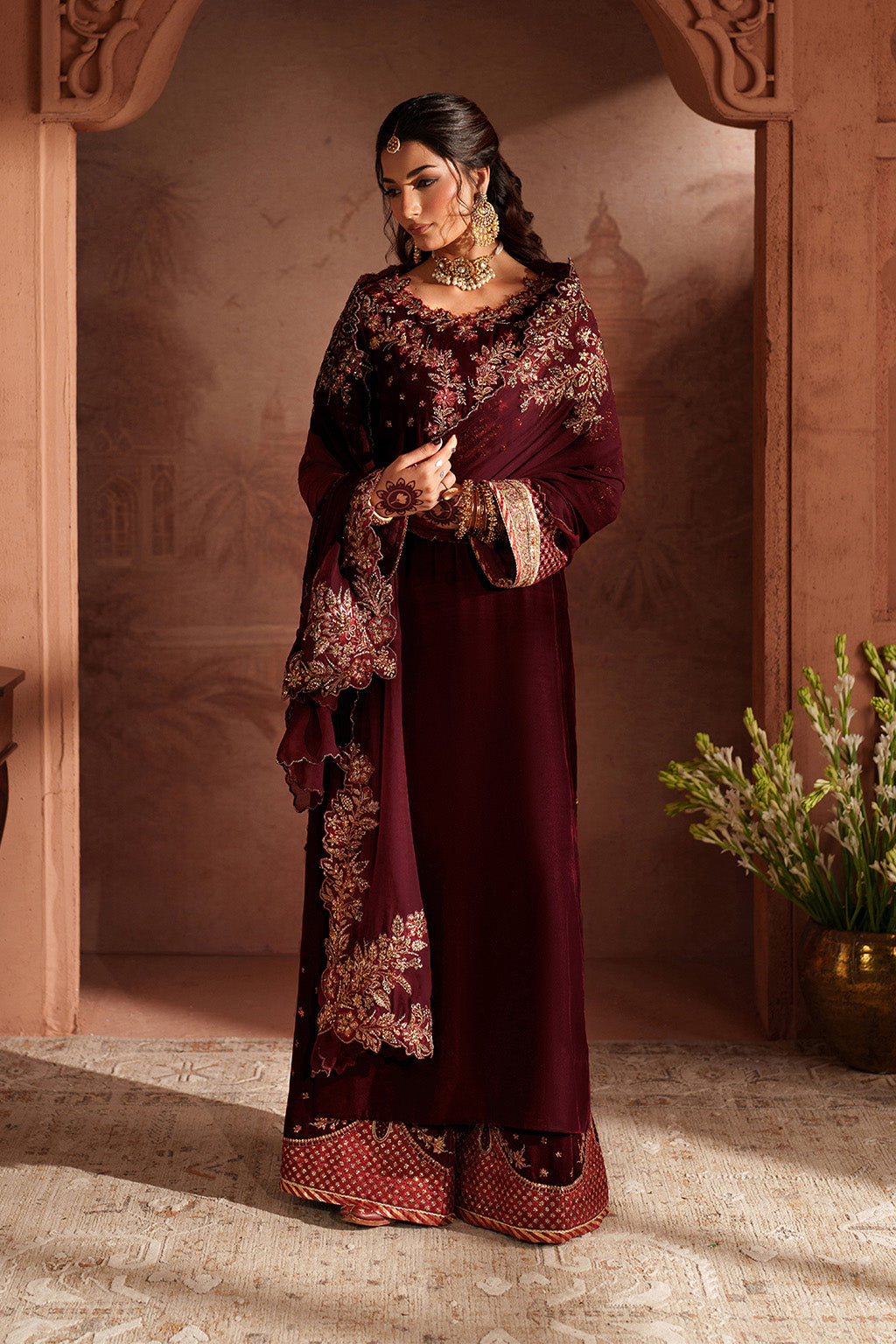 Iznik | Velvet 25 | IV-55 Embroidered Velvet by Iznik - Designer Dress - Type : Ladies Clothes - Available at Libayah - 100% Original 
