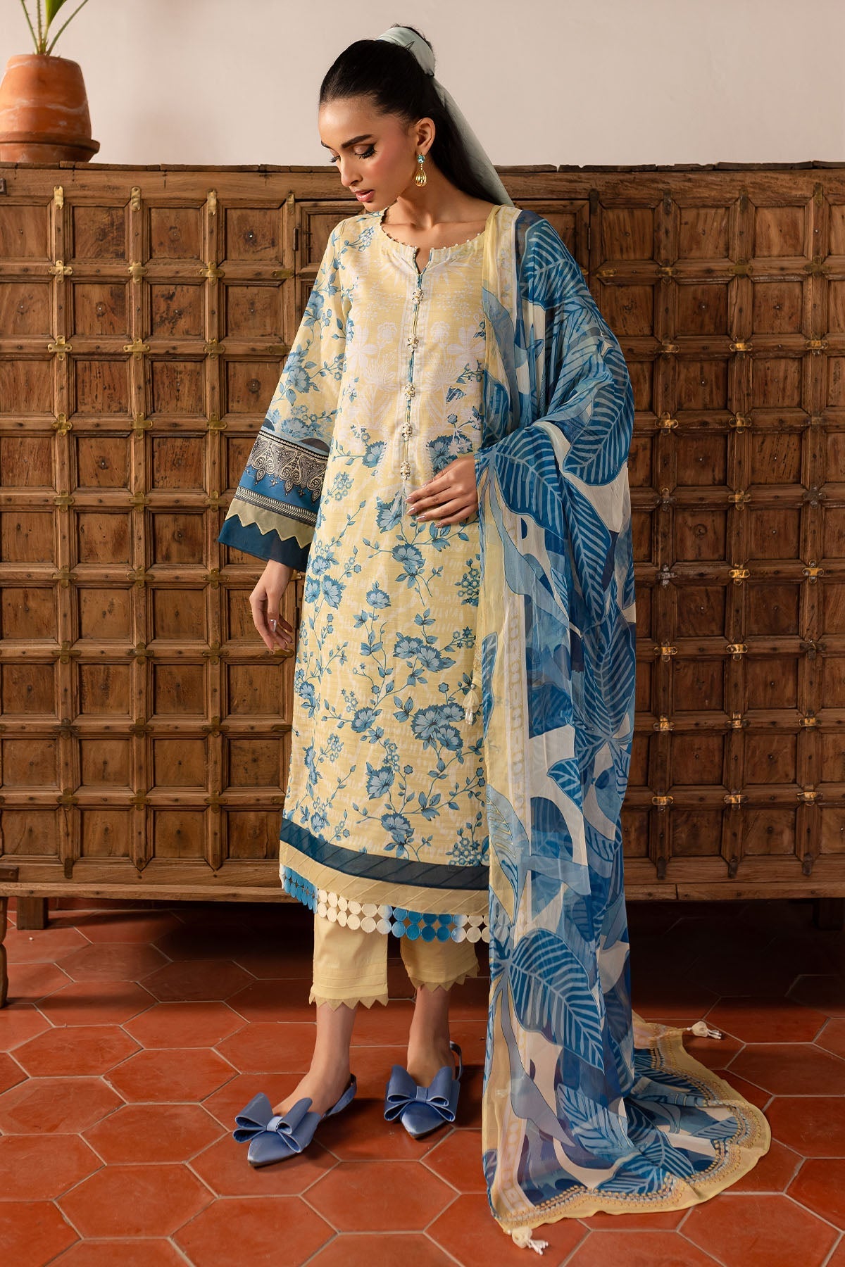 Nureh | Printed lawn 25 | SP-136 by Nureh - Designer Dress - Type: Ladies Clothes - Available at Libayah - 100% Original
