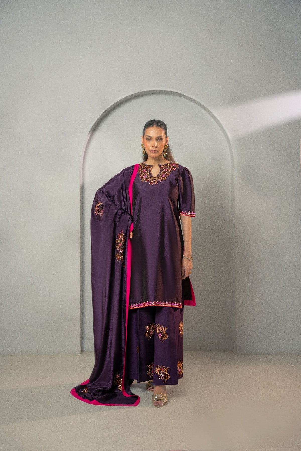 Fozia Khalid | Dilkash Festive Wear 25 | Zarqash by Fozia Khalid - Designer Dress - Type : Ladies Clothes - Available at Libayah - 100% Original 