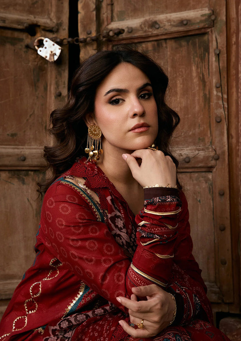 Kahf Premium | Prints Collection 26 | KPS-1A SURKH NOOR - by Libayah - Registered Vendor of : Kahf Premium - 100% Original Designer Dress