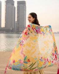 Faiza Saqlain | AYA - Unstitched Luxury Lawn '26 | Merjem by Faiza Saqlain - Designer Dress  - Type : Ladies Clothes - Available at Libayah - 100% Original 