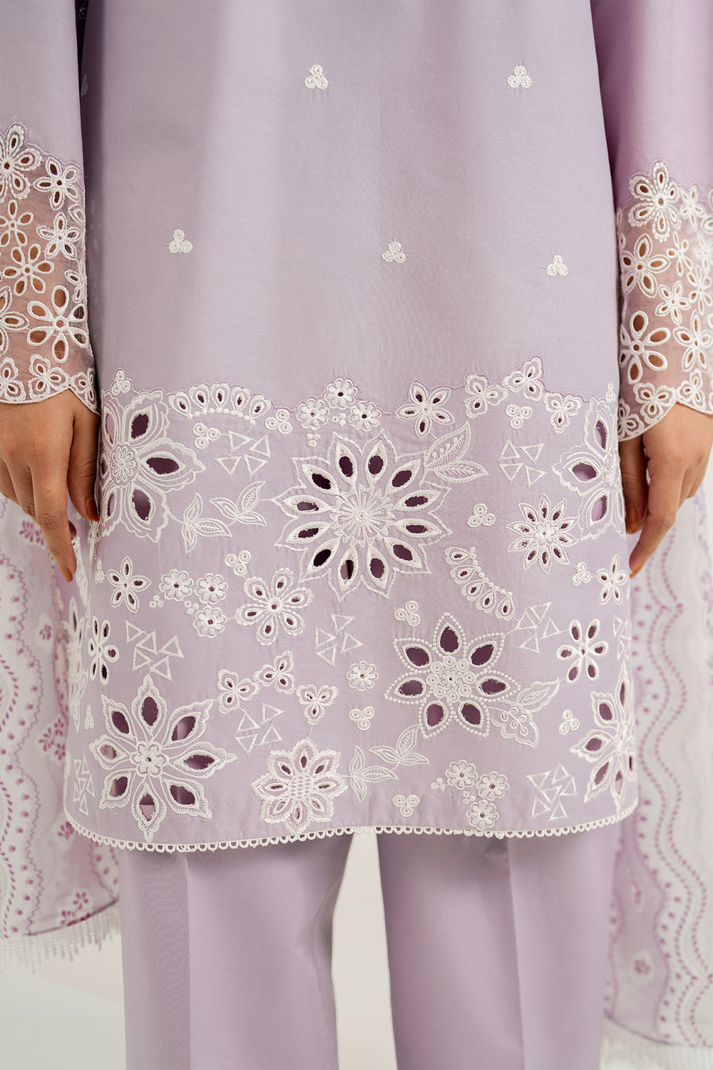 Farasha | Thread Lines Embroidered | Pastel Haze by Farasha - Designer Dress  - Type : Ladies Clothes - Available at Libayah - 100% Original 