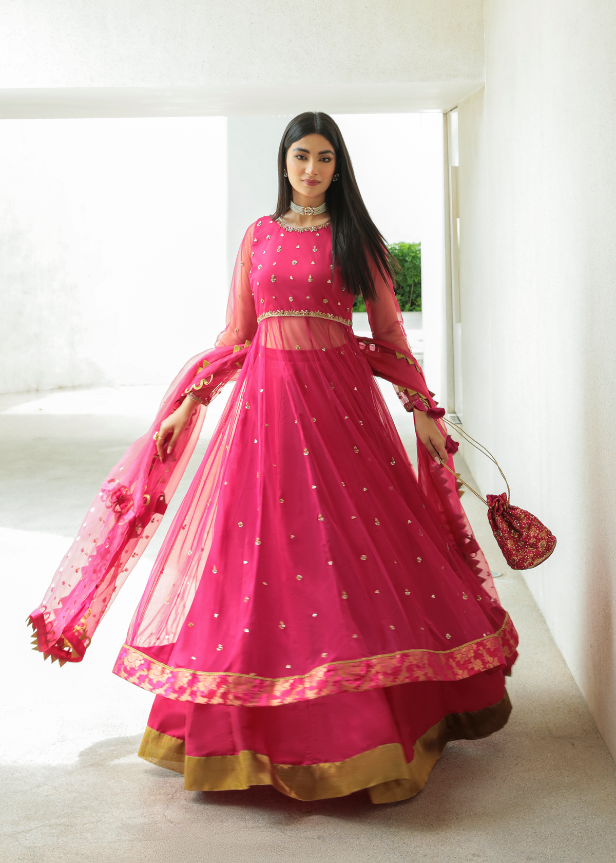 Purple Haze Pret Studio | Apsara Formals | Rose Pink Pashwas by Purple Haze - Designer Dress - Type: Ladies Clothes - Available at Libayah - 100% Original