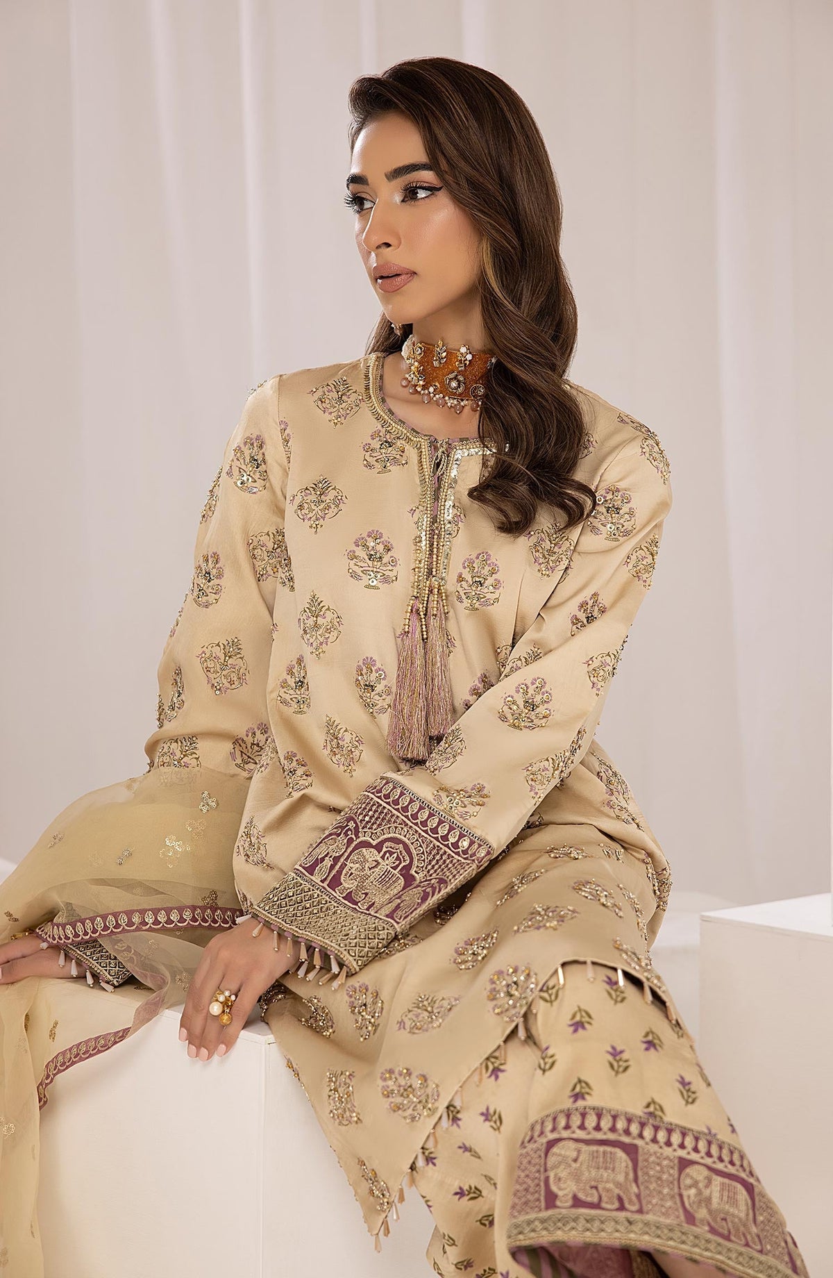 Mina Kashif | Luxury Pret | MK23-17 by Mina Kashif - Designer Dress - Type: Formal - Available at Libayah - 100% Original
