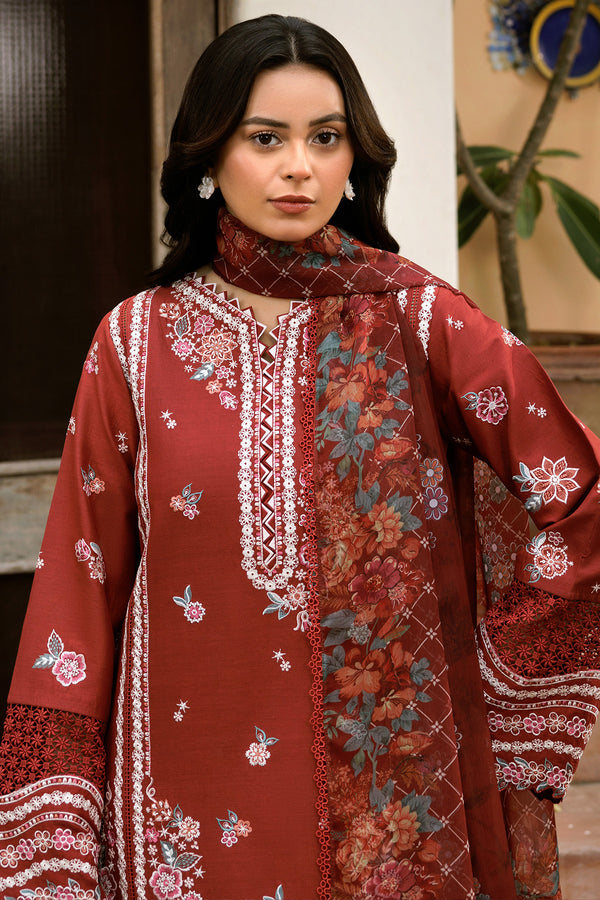 Farasha | Summer Weaves Embroidered Lawn | Russet Flames by Farasha - Designer Dress - Type: Ladies Clothes - Available at Libayah - 100% Original