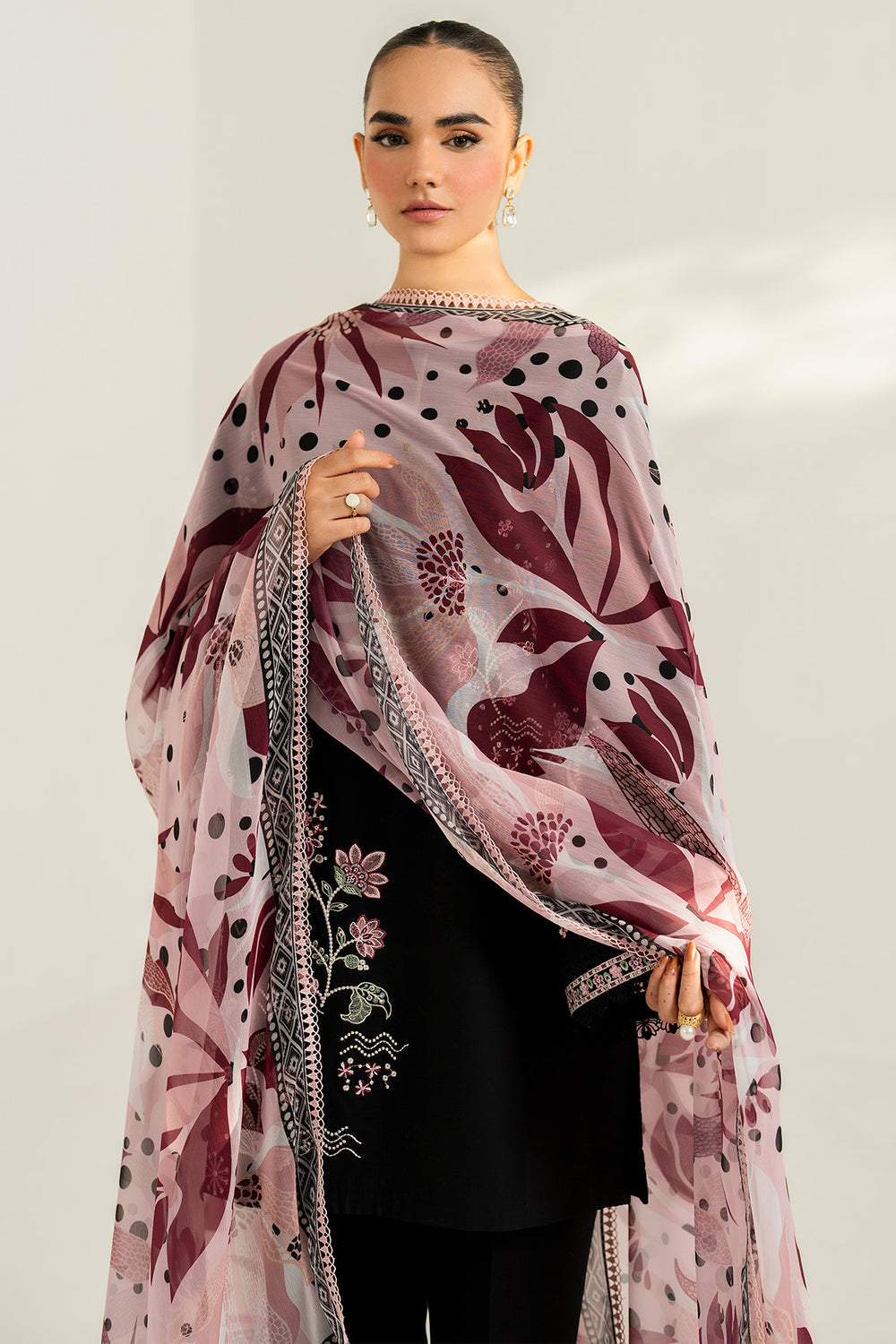 Farasha | Thread Lines Embroidered | Floral Meadow by Farasha - Designer Dress  - Type : Ladies Clothes - Available at Libayah - 100% Original 