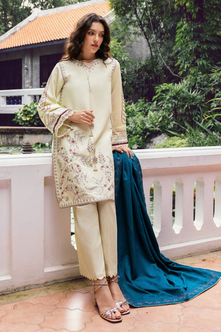 Naqshi | Nuri Khaddar Velvet Marina | Mujeeba by Naqshi - Designer Dress  - Type : Ladies Clothes - Available at Libayah - 100% Original 