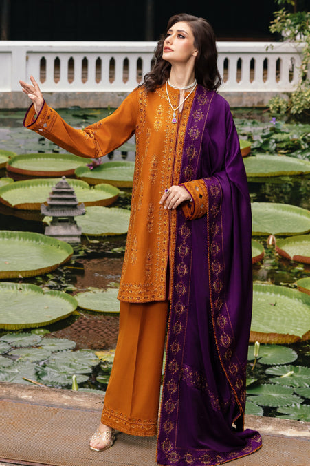Naqshi | Nuri Khaddar Velvet Marina | Duraab by Naqshi - Designer Dress  - Type : Ladies Clothes - Available at Libayah - 100% Original 
